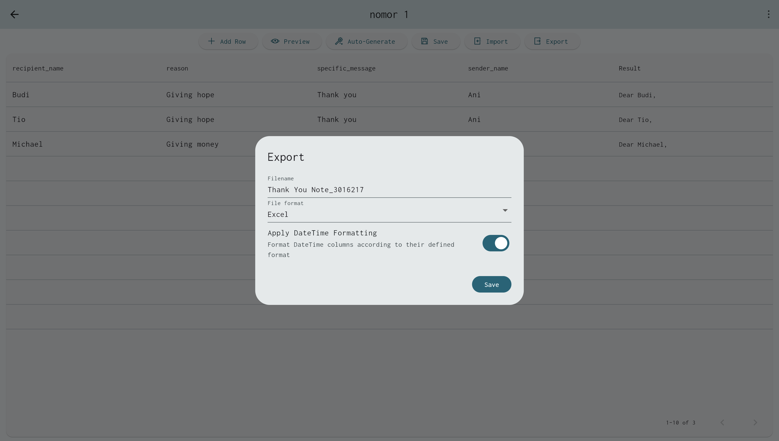 Preview & Export